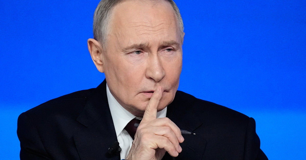 Președintele rus Vladimir Putin la o conferință