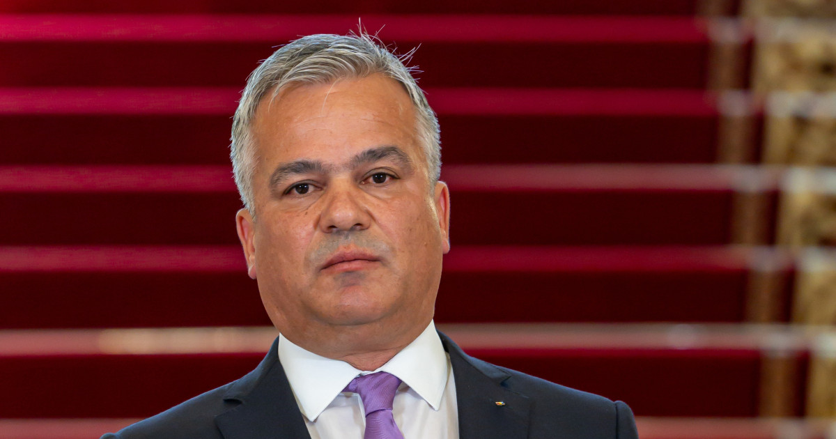 Adrian Veștea, premier desemnat, în fața presei.